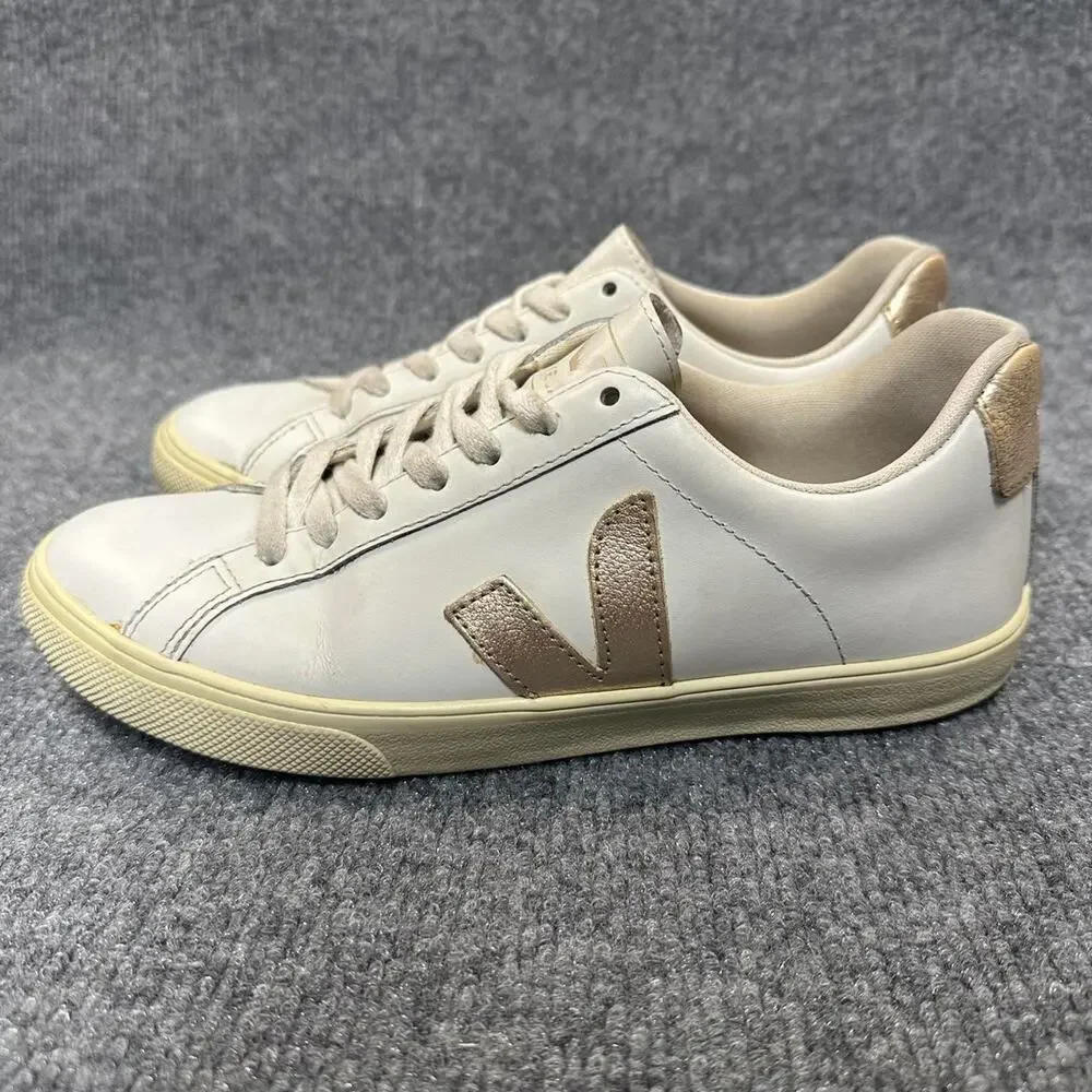 Veja Women’s Esplar Leather Sneakers Classic Low Top Lace Up Shoes 8